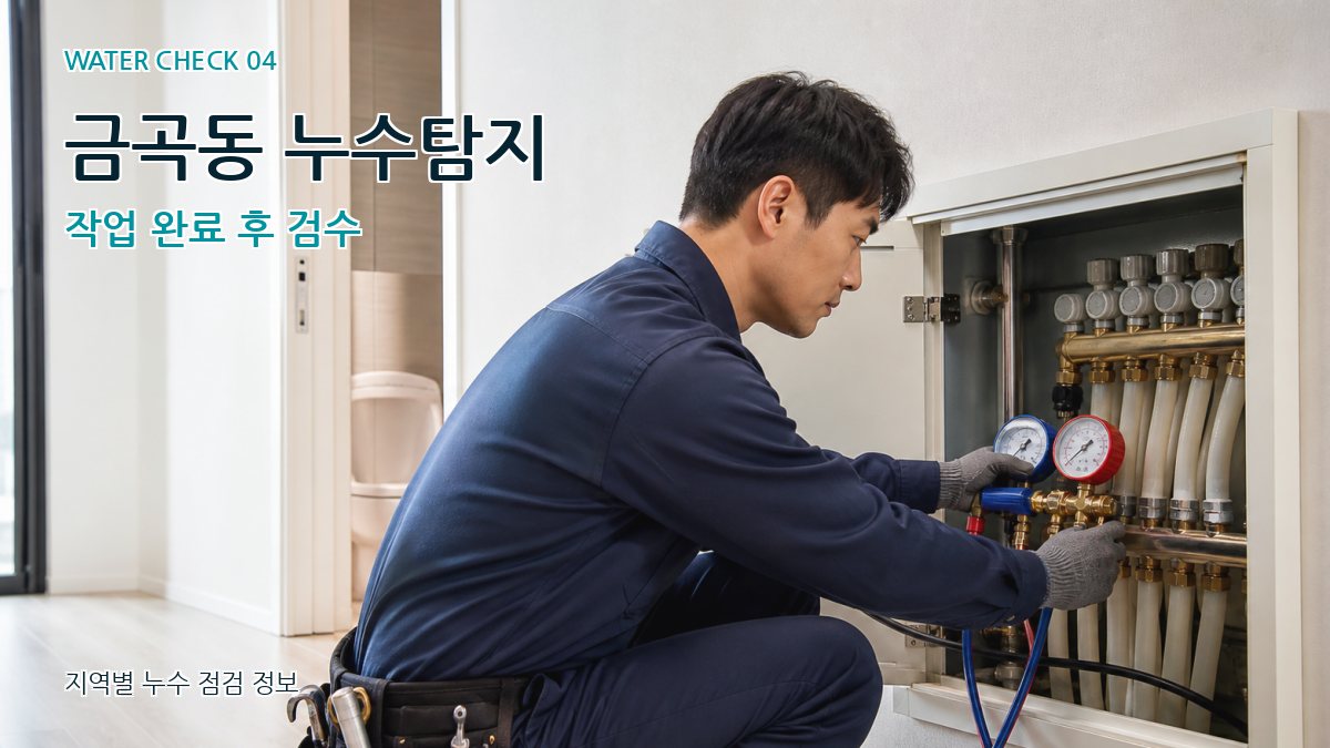금곡동 누수탐지 작업 완료 후 검수