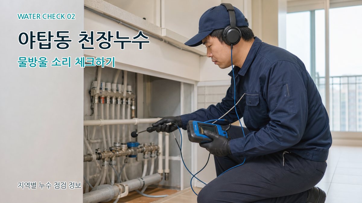 야탑동 화장실누수 누수탐지 이미지
