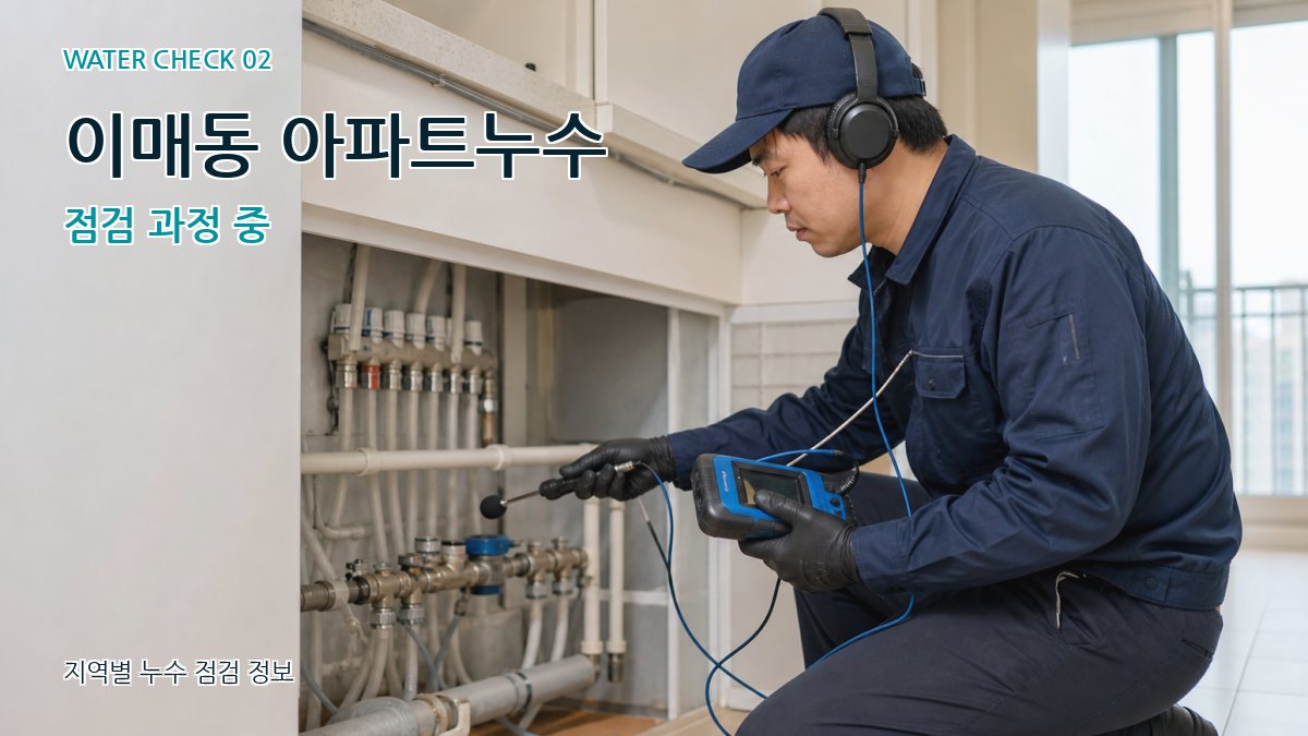 이매동 아파트누수 점검 과정 중