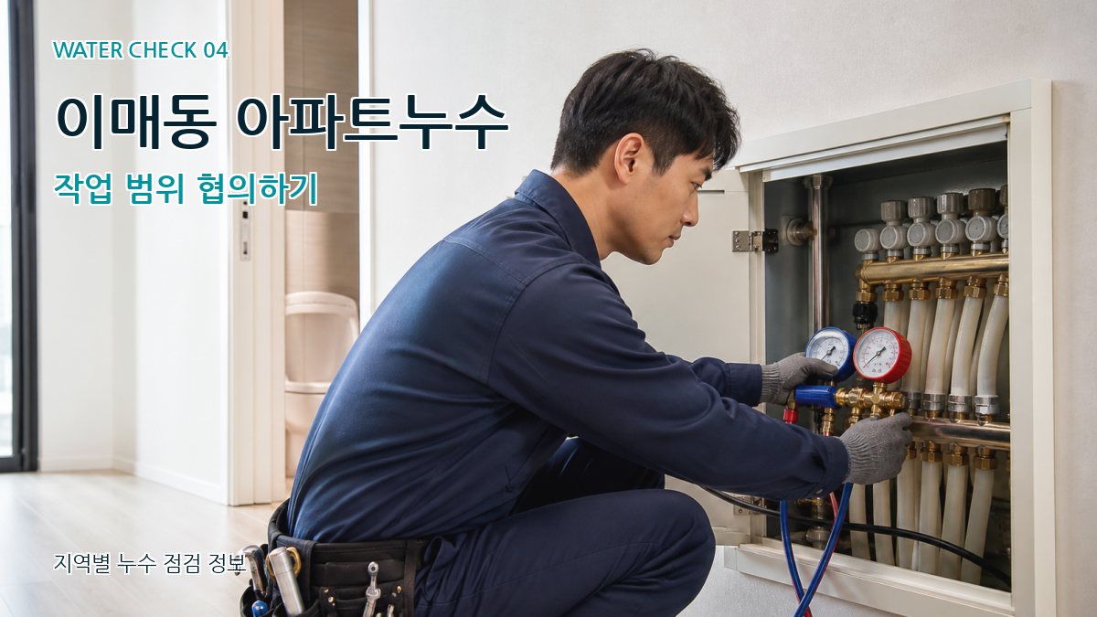 이매동 아파트누수 작업 범위 협의하기
