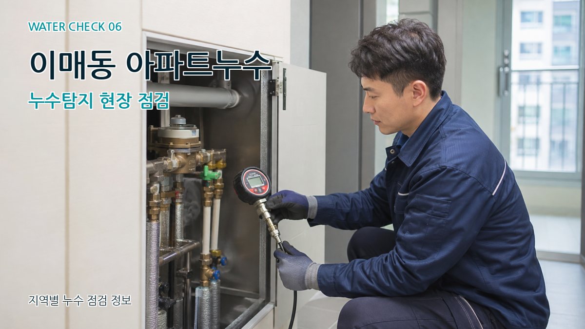 이매동 아파트누수 누수탐지 현장 점검