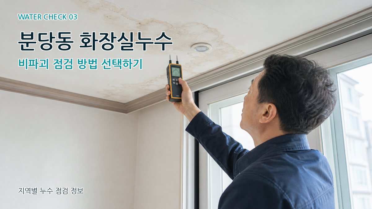 분당동 화장실누수 비파괴 점검 방법 선택하기