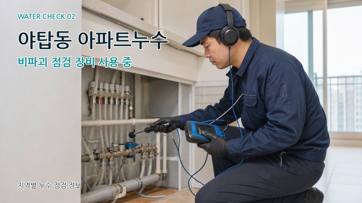 야탑동 아파트누수 비파괴 점검 장비 사용 중