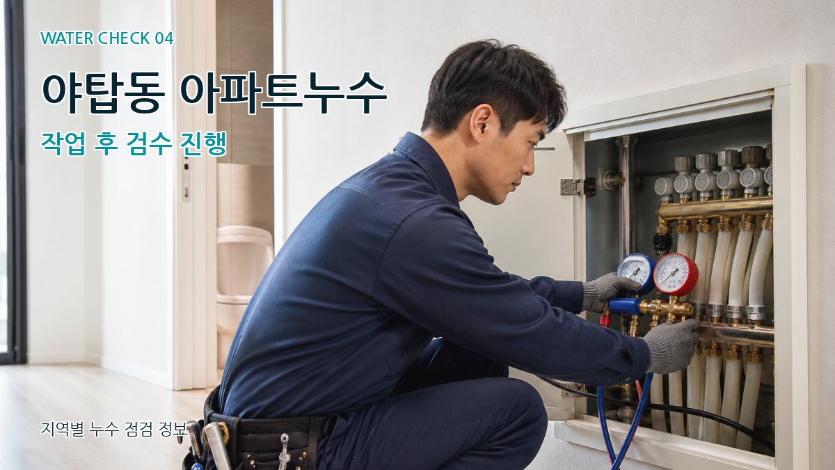 야탑동 아파트누수 작업 후 검수 진행