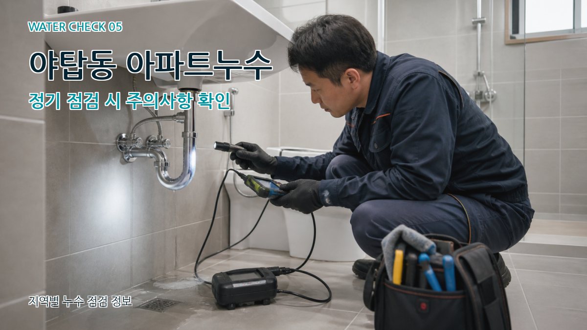 야탑동 아파트누수 정기 점검 시 주의사항 확인