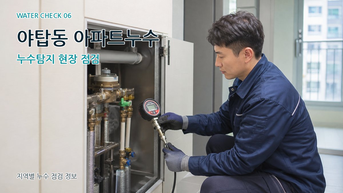 야탑동 아파트누수 누수탐지 현장 점검