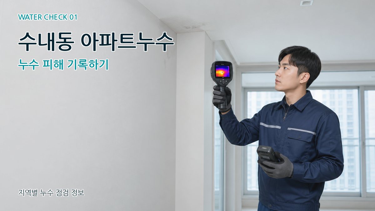 수내동 아파트누수 누수탐지 이미지