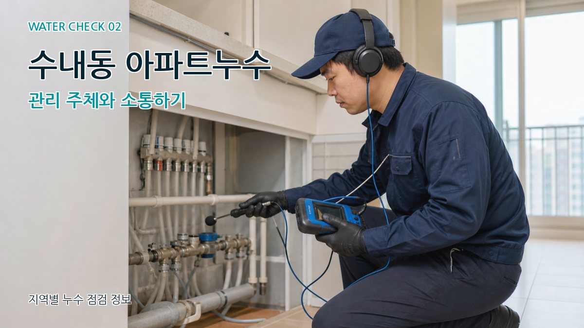 수내동 화장실누수 누수탐지 이미지