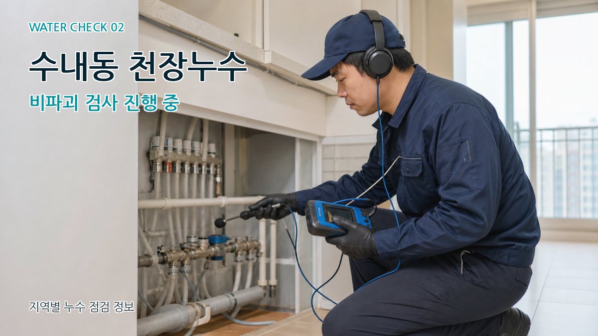 수내동 화장실누수 누수탐지 이미지