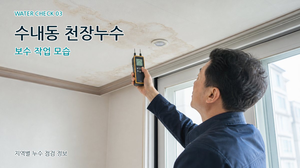 수내동 천장누수 누수탐지 이미지