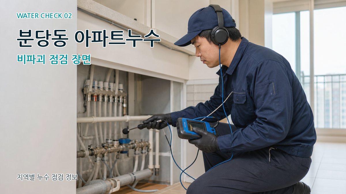 분당동 아파트누수 비파괴 점검 장면