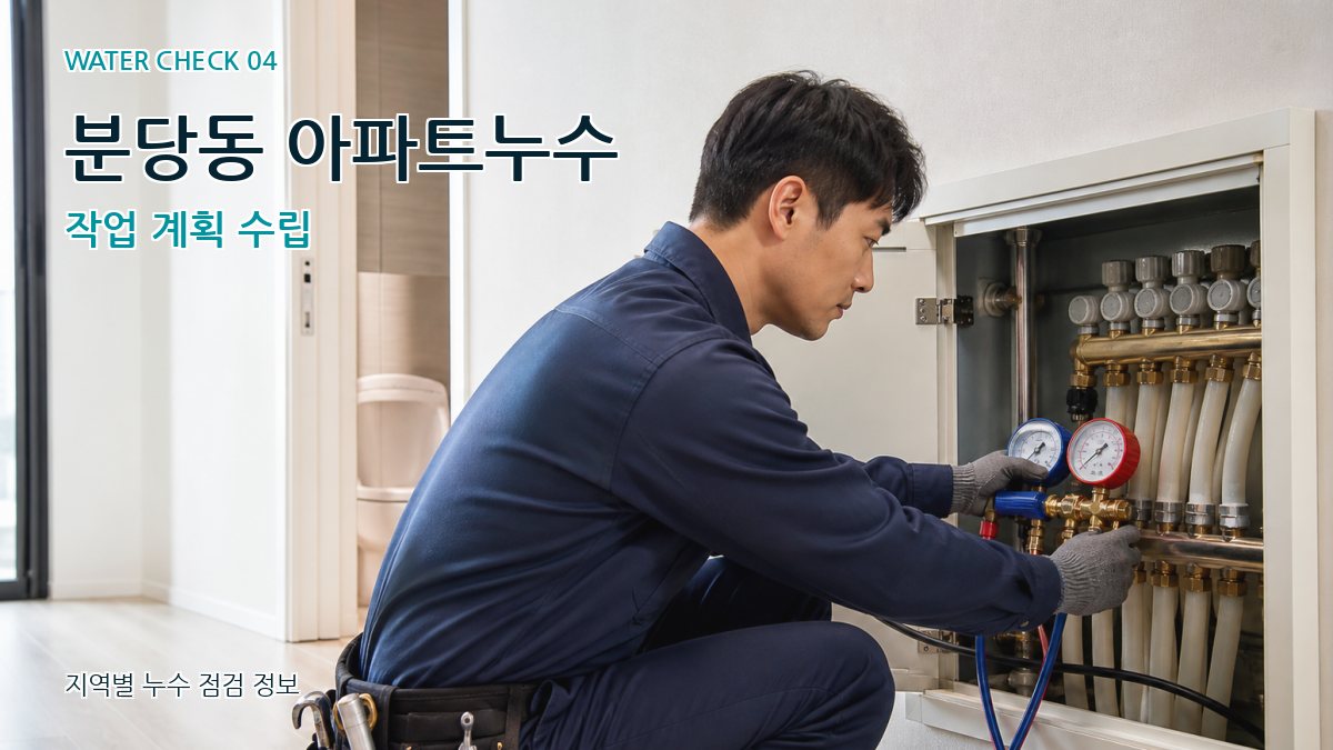 분당동 아파트누수 작업 계획 수립