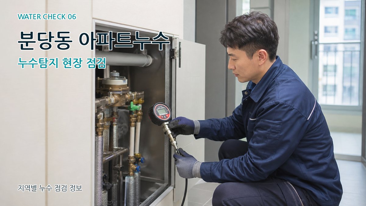 분당동 아파트누수 누수탐지 현장 점검
