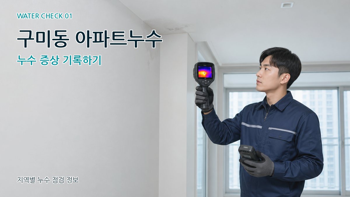 구미동 아파트누수 누수 증상 기록하기
