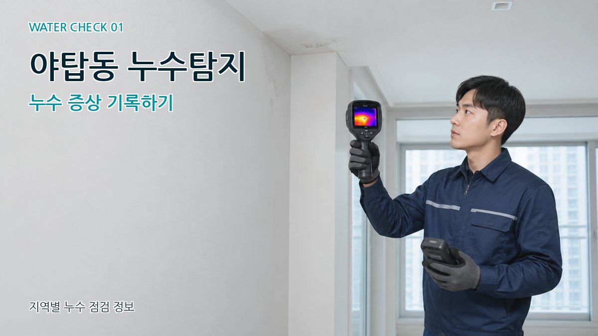 야탑동 아파트누수 누수탐지 이미지