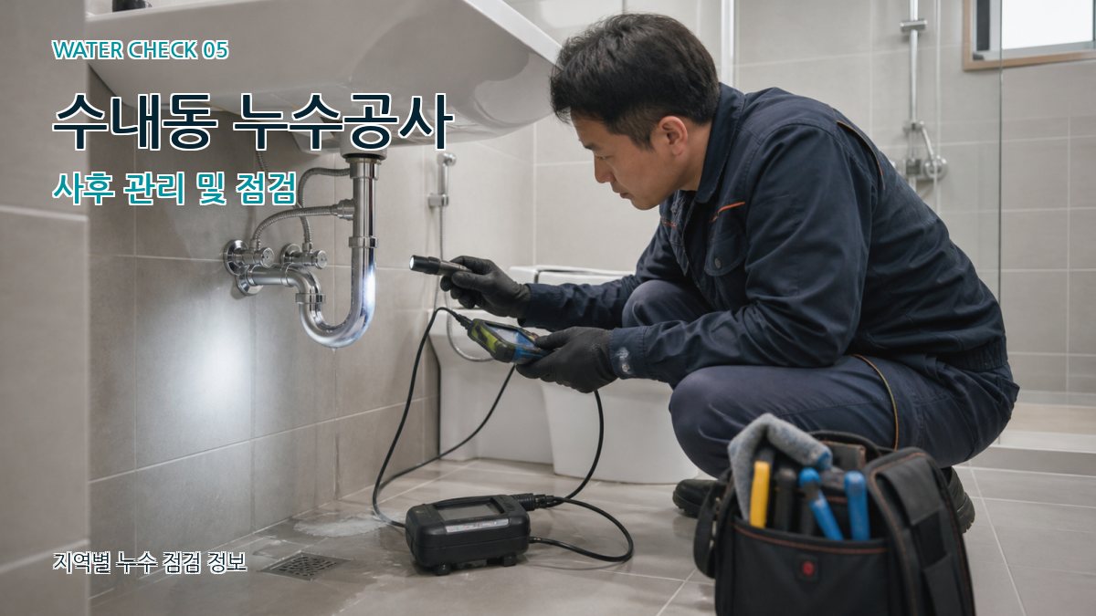 수내동 누수공사 누수탐지 이미지