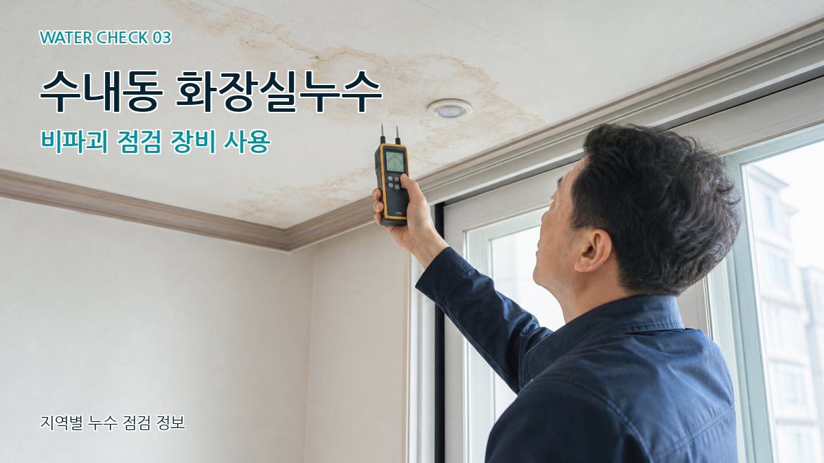수내동 천장누수 누수탐지 이미지