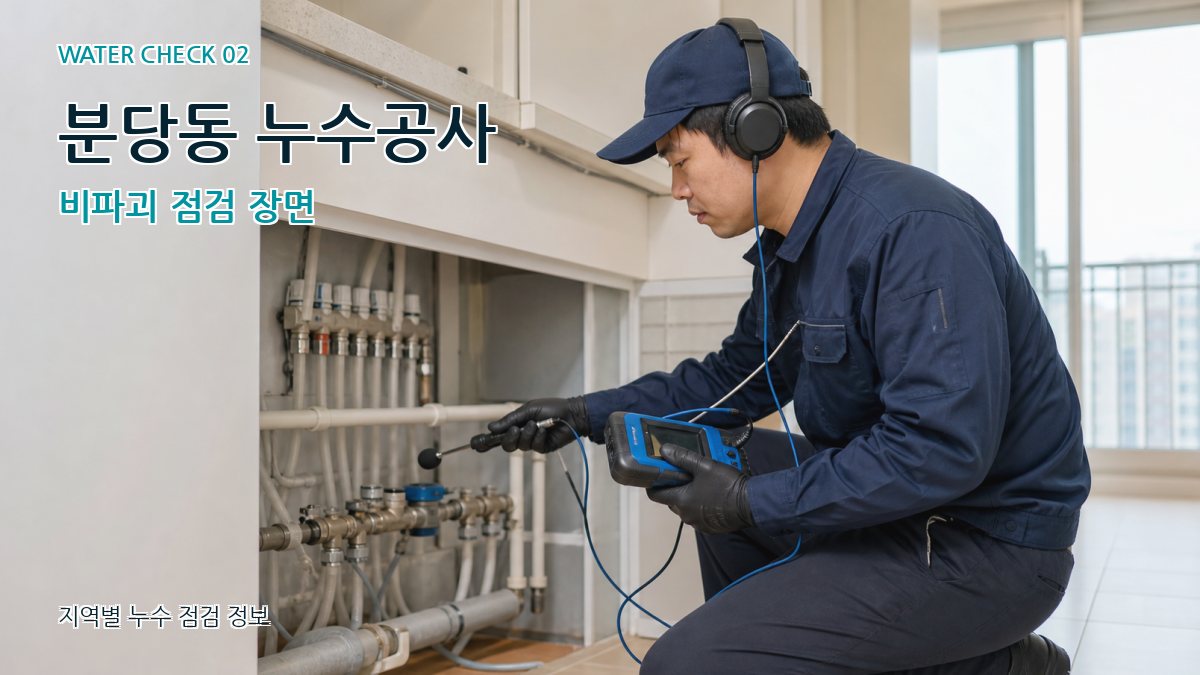 분당동 화장실누수 누수탐지 이미지