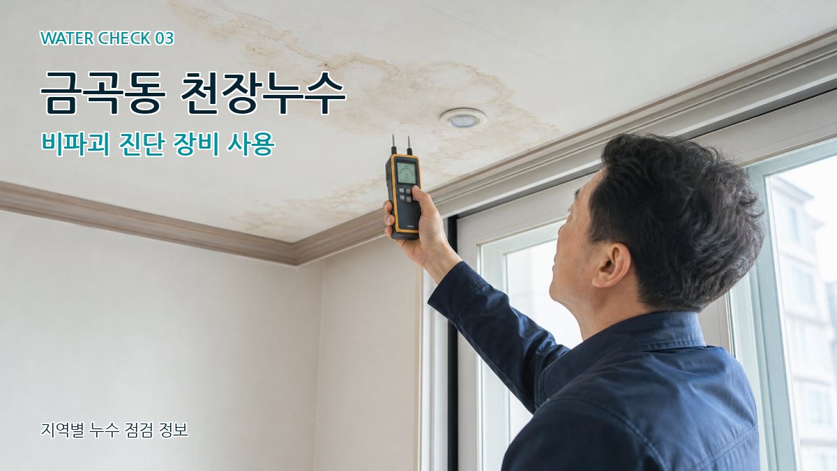 금곡동 천장누수 비파괴 진단 장비 사용