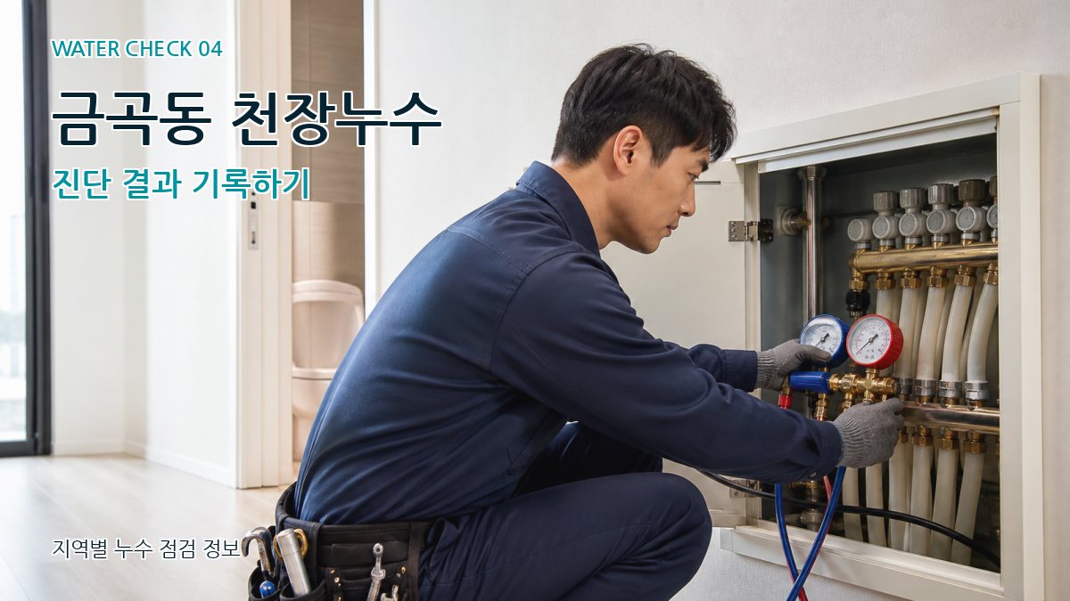 금곡동 천장누수 진단 결과 기록하기
