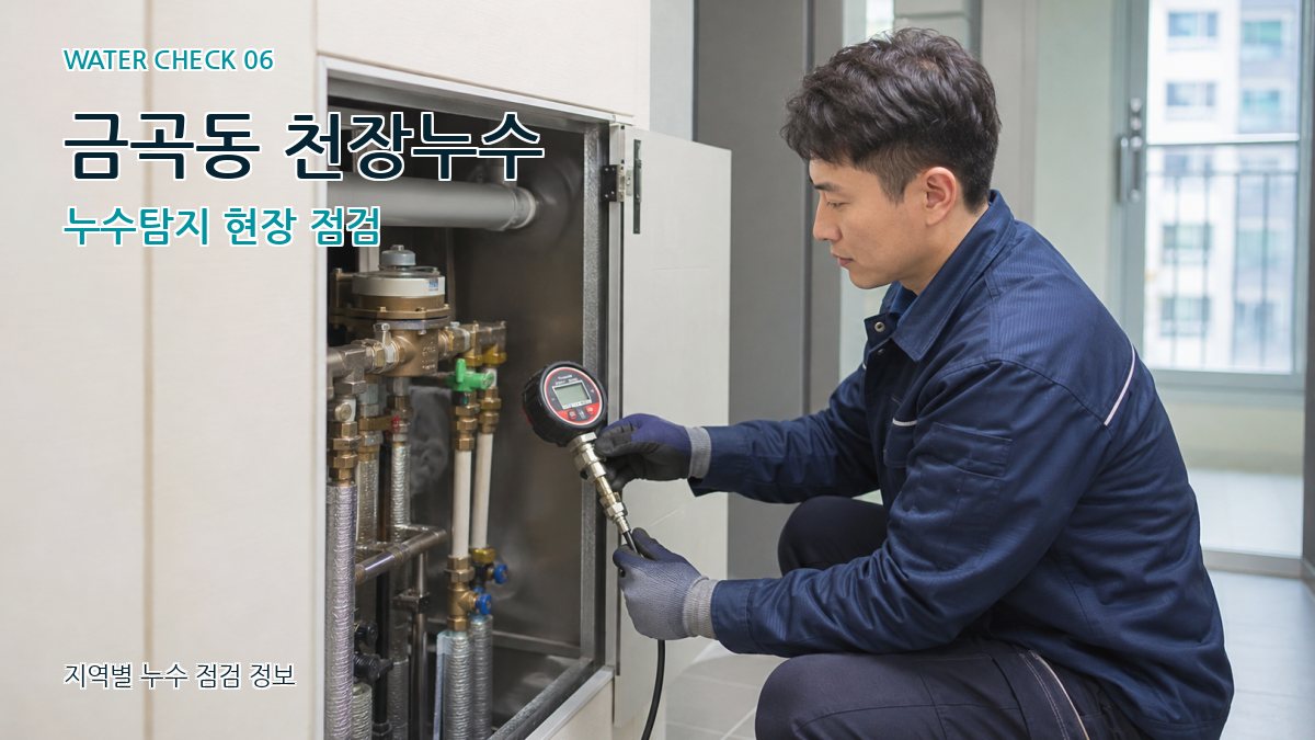 금곡동 천장누수 누수탐지 현장 점검